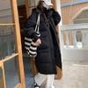 Γυναικείο παλτό από βαμβακερό κορεάτικο παλτό με μακριά κουκούλα 2024 Γυναικείο φαρδύ χοντρό, ζεστό μπουφάν