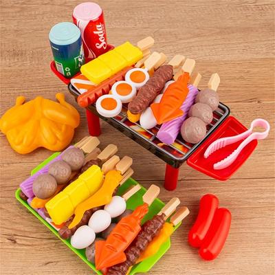 Mini Kitchen Pretend Engage For Kids Toddlers Toys Featuring Playthings Barbecue Kit Children's Cooking Simulation Food Multi-
