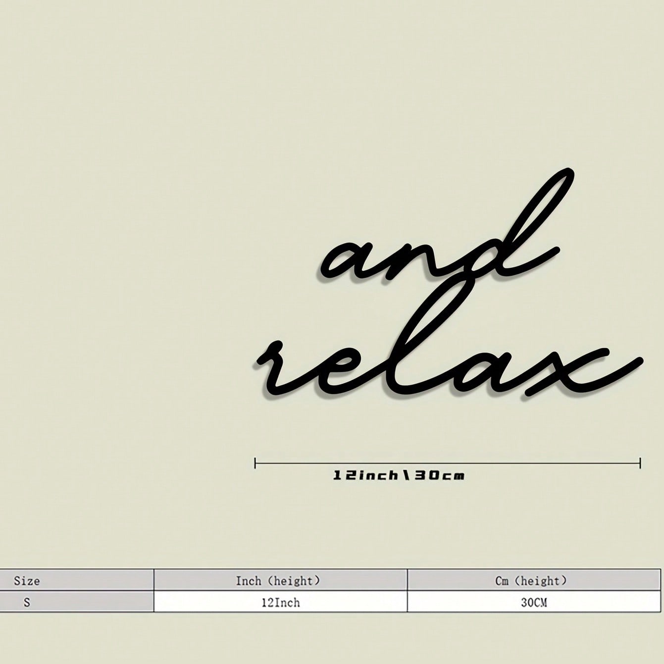 

Modern Metal Wall Art Relaxing Letter Sculpture Bathroom Indoor Decor Gift for Relaxation Enthusiasts 18x30