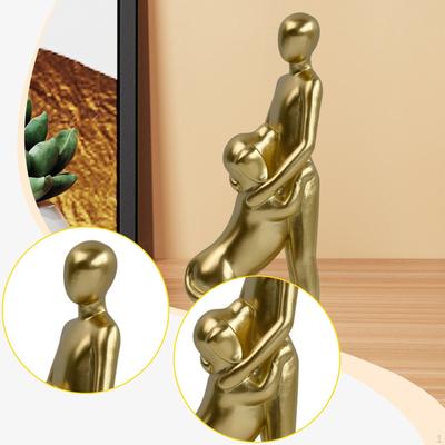 Figurine d'Homme avec Chien Statue Décoration Accessoires Réfléchi Léger pour Cadeau Réconfortant