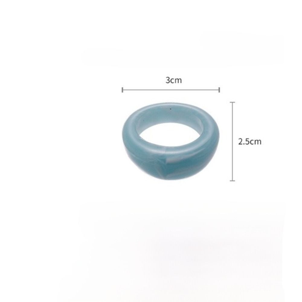 5Pcs Colorful Finger Ring Resin Acrylic Ring Fashion Irregular Rings  Jewelry Accessories