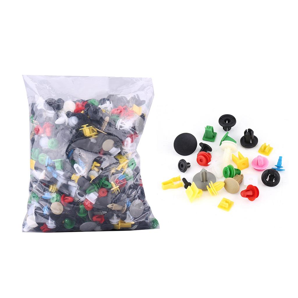 1000pcs Assorted Plastic Car Door Trim Clip Bumper Fastener Retainer Rivet Push Pin Kit