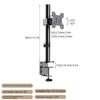 Rotating Monitor Stand 1/2/3 Screen Height Adjustable Dual Screen Monitor Mount Mechanical Arm Heavy Duty Clamp on Monitor Arm