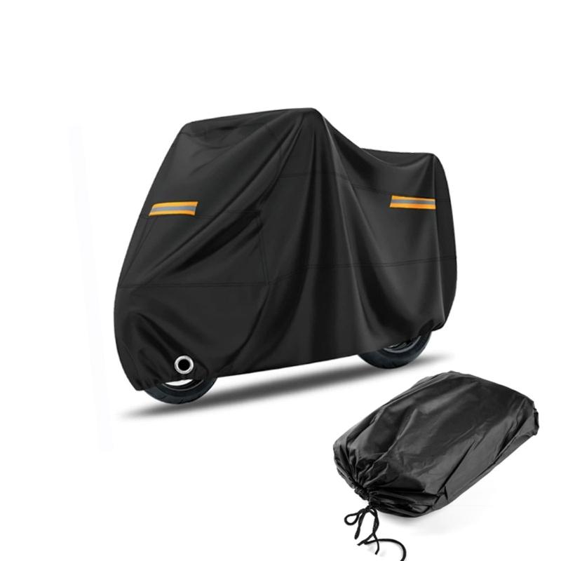 Motorcycle Rain Dust Sun Shield Wear Resistant Fabric Foldable Design Easy Storage And Quick Installation