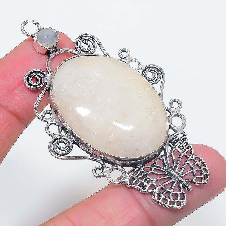 

Natural Moonstone Gemstone 925 Sterling Silver Jewelry Pendant 2.76 j0s58