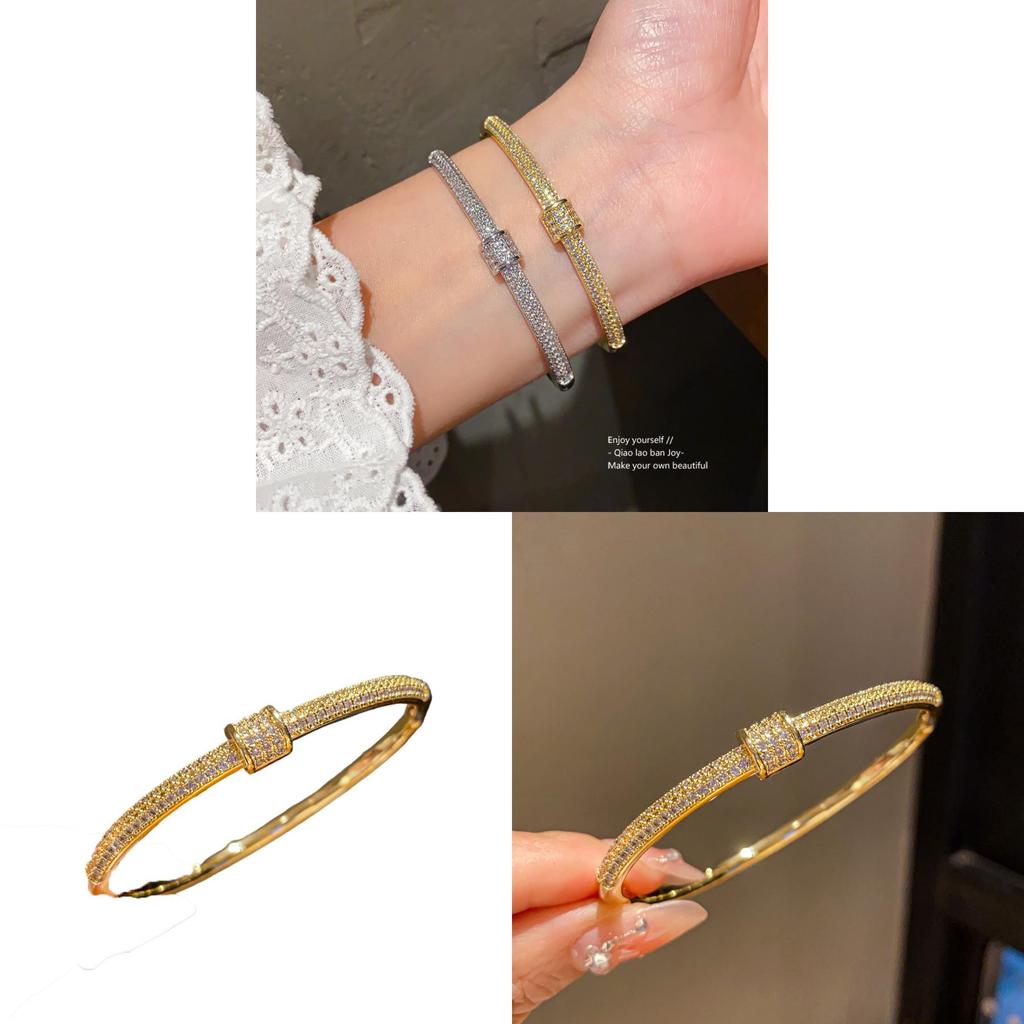 Copper Plated Geometric Bracelet With Irregular Shapes For Fashionable Women