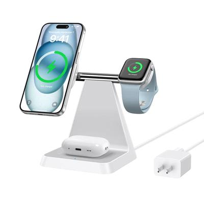 Magnetic Wireless Charger for iPhone -3-in-1 Magnetic Safe Charging Station for Various  Devices