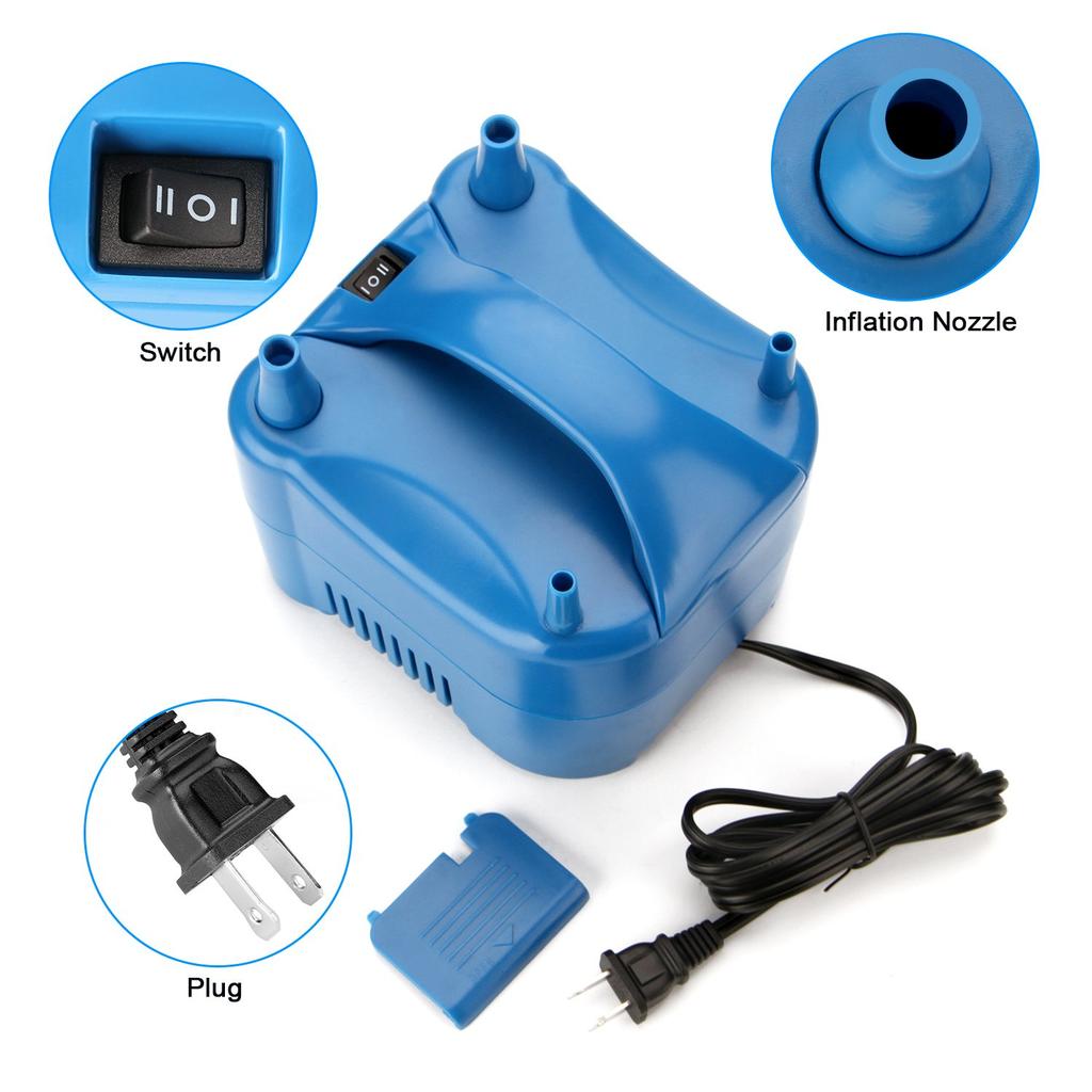 AGPtek High Speed Electronic Balloon Inflator Air Pump [2 Nozzles]