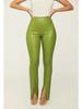 RC3090 Women's V-Neck Leather Split-Leg Pants Suit - European & American Style