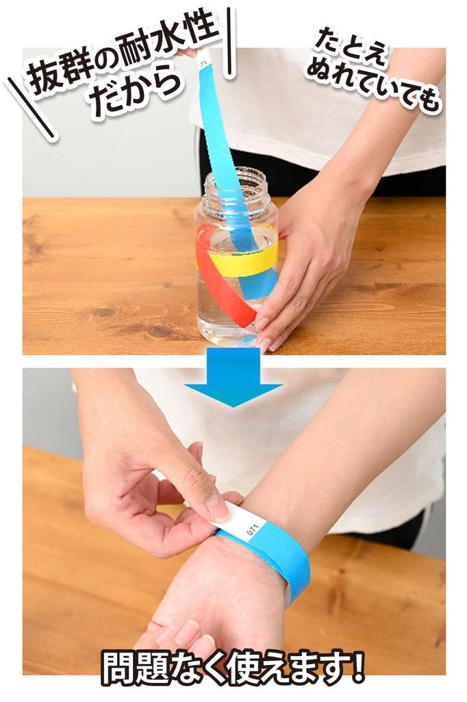 Actreve Disposable Event Serial 19mm of Wristbands, Numbered, (Pack 300, Red)