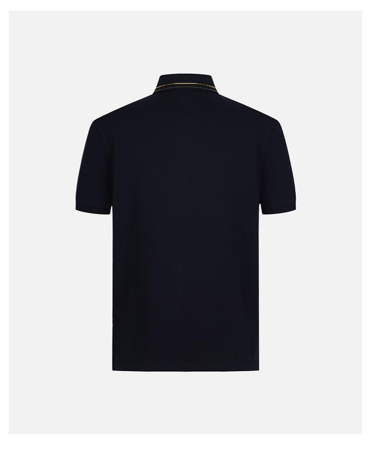 Men's Short-Sleeved Polo Shirt with Hot Diamond Collar and Embroidery