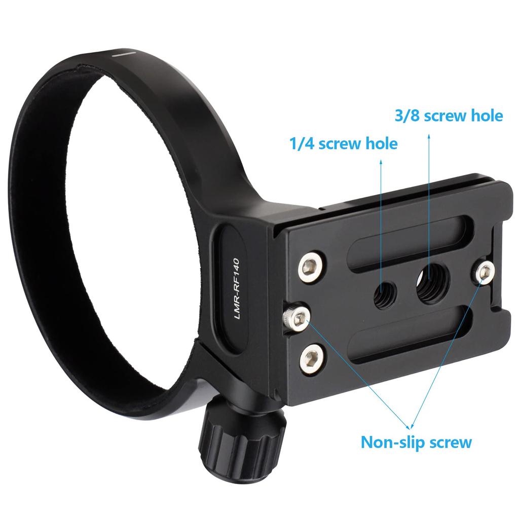 Haoge Lens Collar Tripod Mount Ring for Canon USM Lens Stand Base with Quick Release Plate LMR-RF140 RF100-400mm F5.6-8 Built-in Arca-Type