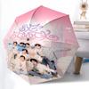 Harmony Diversity: Through Style Folding Umbrella Portable 8 Paraphenoid Bones Outdoor Three Folds Travel