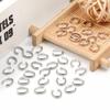 30/50pcs Stainless Steel Necklace Clasp Connectors Buckle 2x9mm for DIY Pendants Charms Clip Jewelry Findings Making Accessories