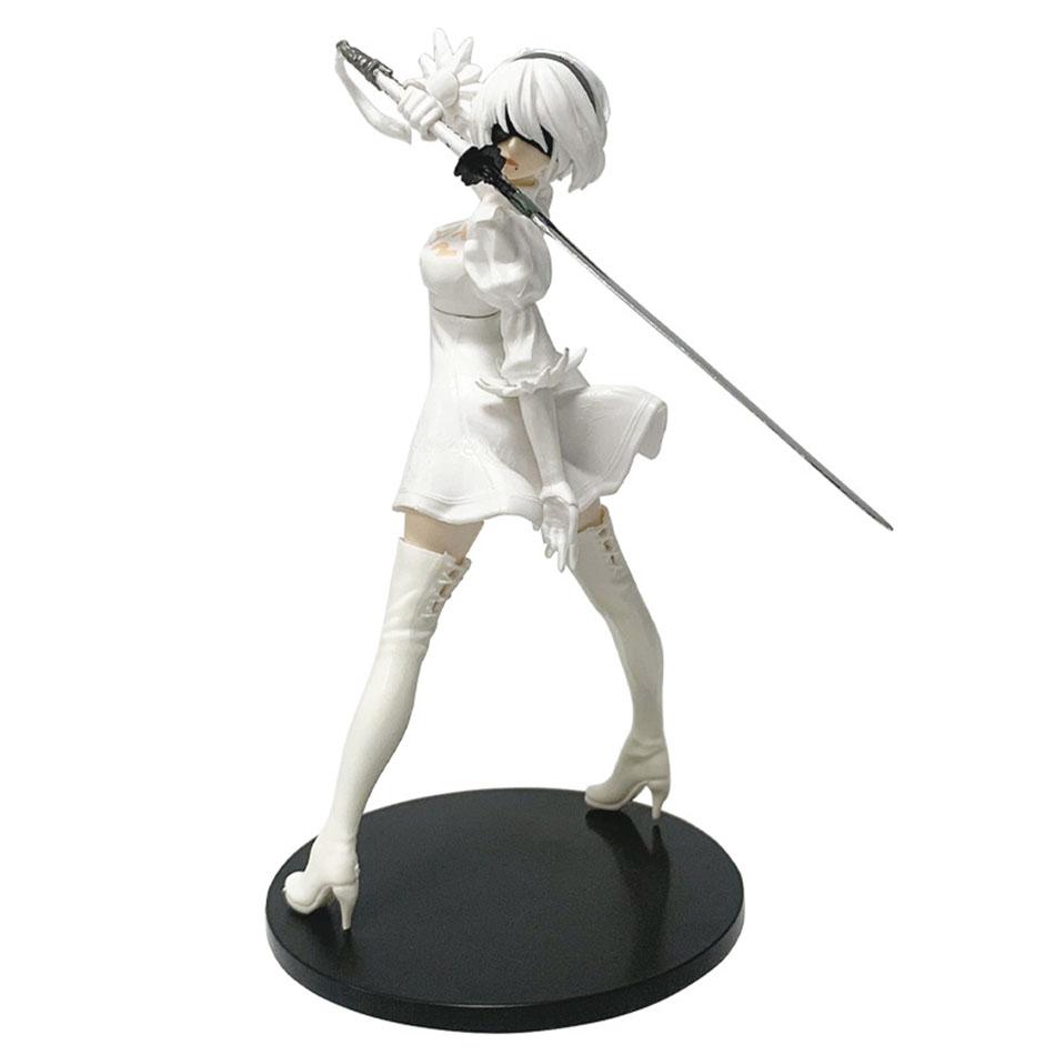 18CM NieR:Automata 2B Anime Figur Spielzeug PVC Sammlermodell Puppe Statuette Ornament Geschenk