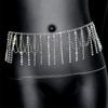 Tassels Waist Chain Elegant Rhinestones Belly Chain Body Jewelry For Stage Performances Prom Night Women Accessories
