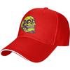 Neon Skull Graphic Baseball Cap Polyester Adjustable Sun Hat Casual Golf Cap for Adults