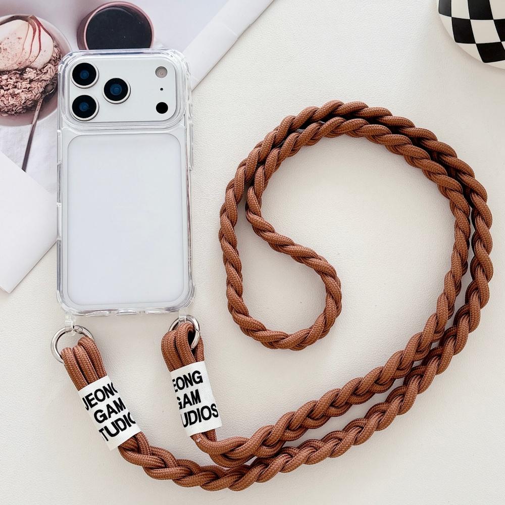 

Long Strap Cord Crossbody Transparent Phone Case for iPhone 17 16 Pro Max Air 12 13 Mini 14 15 Plus XR XS Acrylic Lanyard Case Acrylic&Case & Strap&iPhone Air