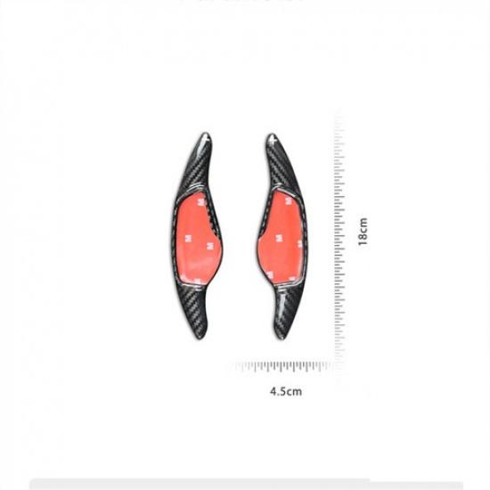 2x Real Carbon Fiber Steering Wheel Paddle Shifter Cover For BMW 3 5 7 G20 G30