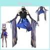 Genshin Impact Keqing Costume Cosplay Uniforme Anime Gioco di Alta Qualità Per Halloween