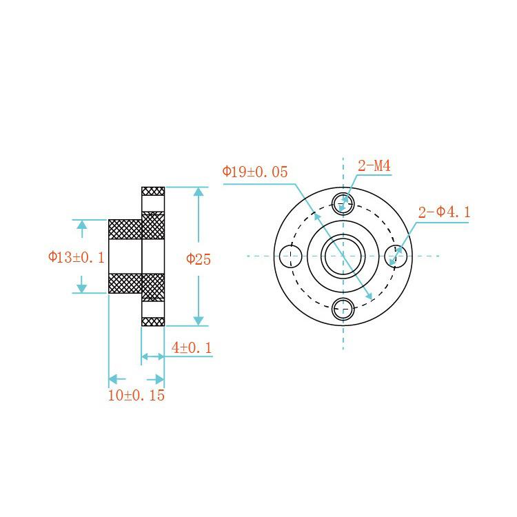 LINK CNC 3D Printer POM T8X/Y Axis Trapezoidal Nut Accessories for Prusa I3 MK2/MK3