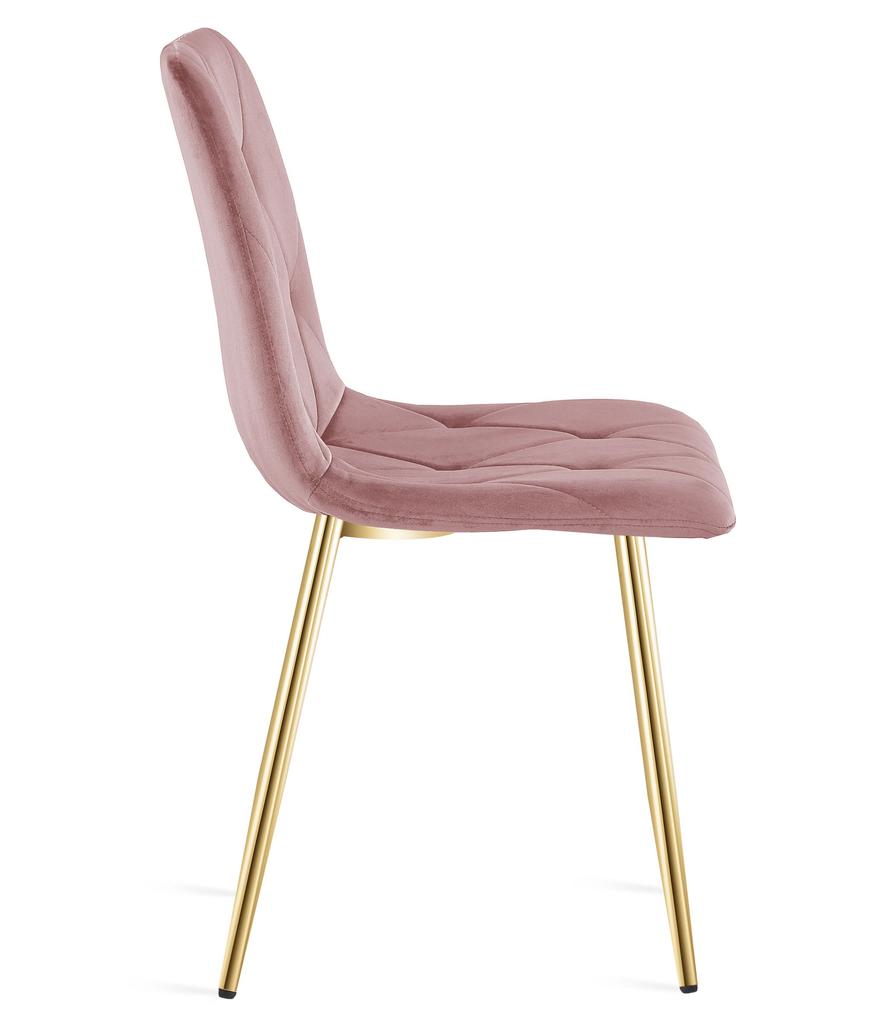 LIBRA chair - pink velvet / gold legs x 1