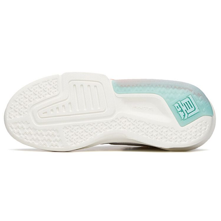 Anta Badao Fabric Synthetic Leather Wrap Warm Non-Slip Low-Top Skate Shoes Women Skate Shoes White Orange Blue 122138081-1