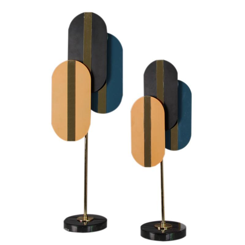 Metal Handicraft Geometric Ellipse Sculpture Colorful Ornament Metal Decorative Figurines Home Decoration Accessories