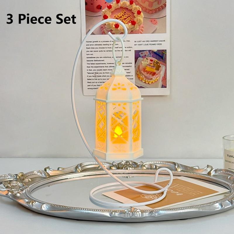 Mini Laterne mit LED-Kerze, Dekorative Laternen für Halloween-Dekorationen, Flackernde Kerzenhalter für Diwali-Hochzeitsdeko