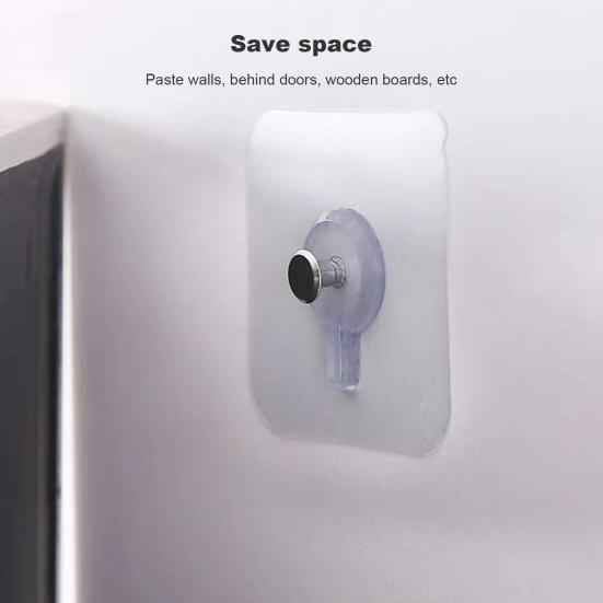 10Pcs Screw Patch Self-adhesive Wall Hook Strong Load-bearing Photo Frame Sticker Hooks for Home Room