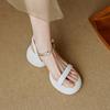 Summer Womens Minimalist Thicksoled Block Heel Sandals With Toeexposure For Casual Wear