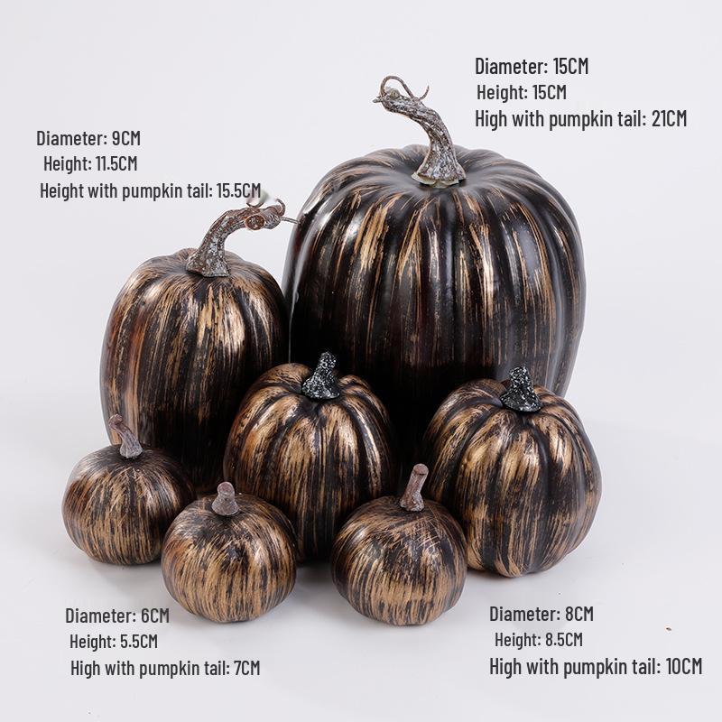 White and Yellow Pumpkin Model for Halloween and Christmas Decoration Wreaths