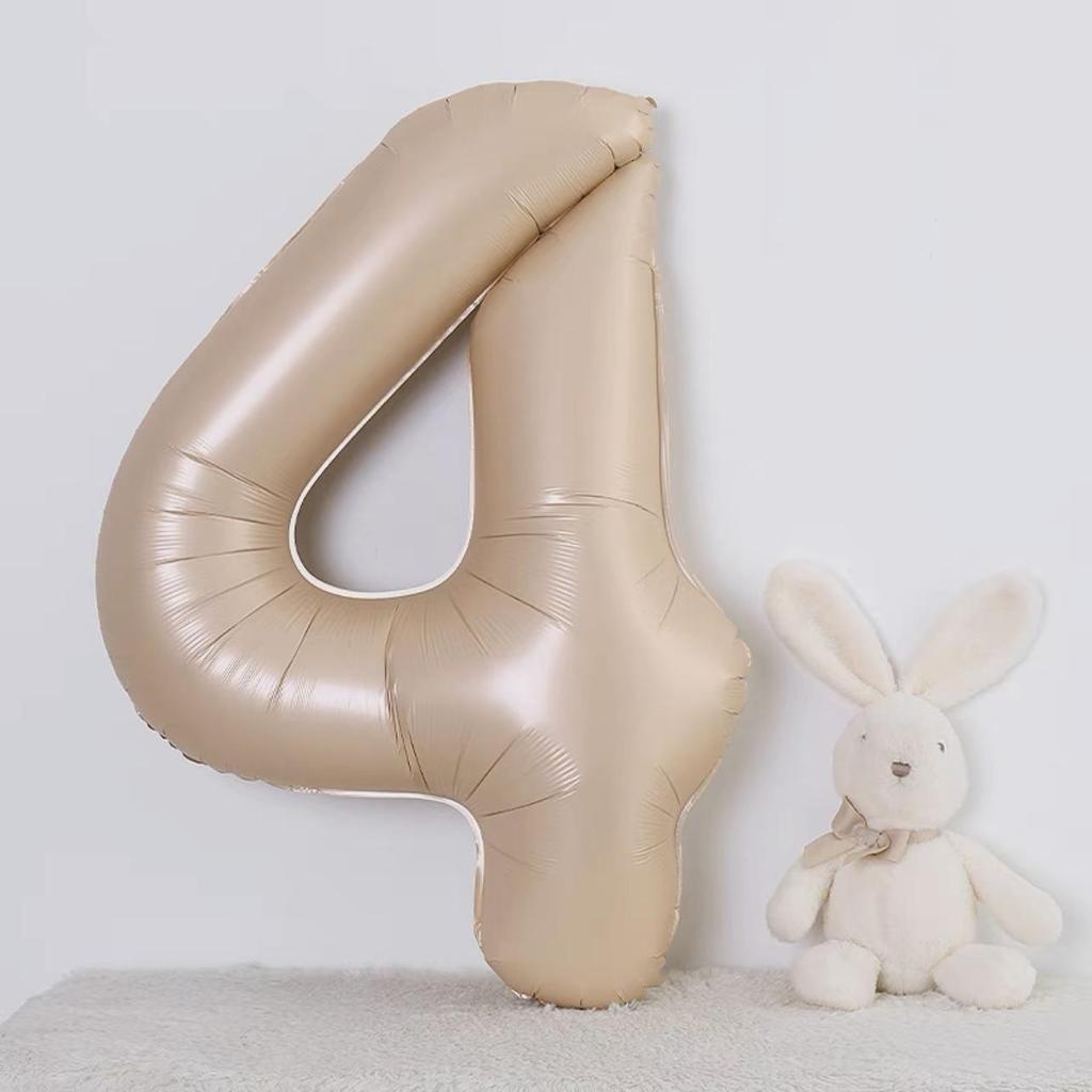40-Inch Cream Number Balloon for Kids' First Birthday Party Decoration