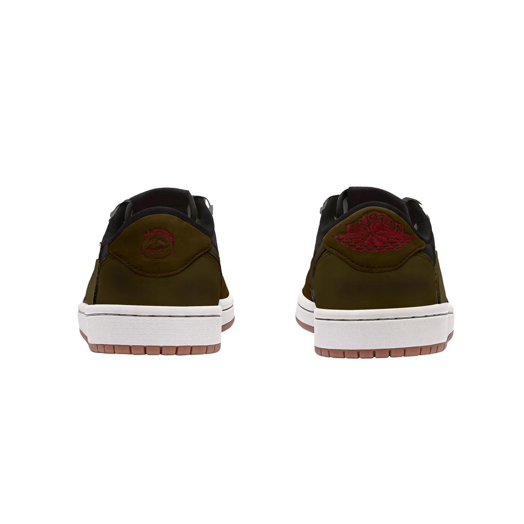 Travis Scott X Jordan Air Jordan 1 Vintage Basketballschuhe Unisex Low Top Schwarz DZ4137-700(Team1142-)
