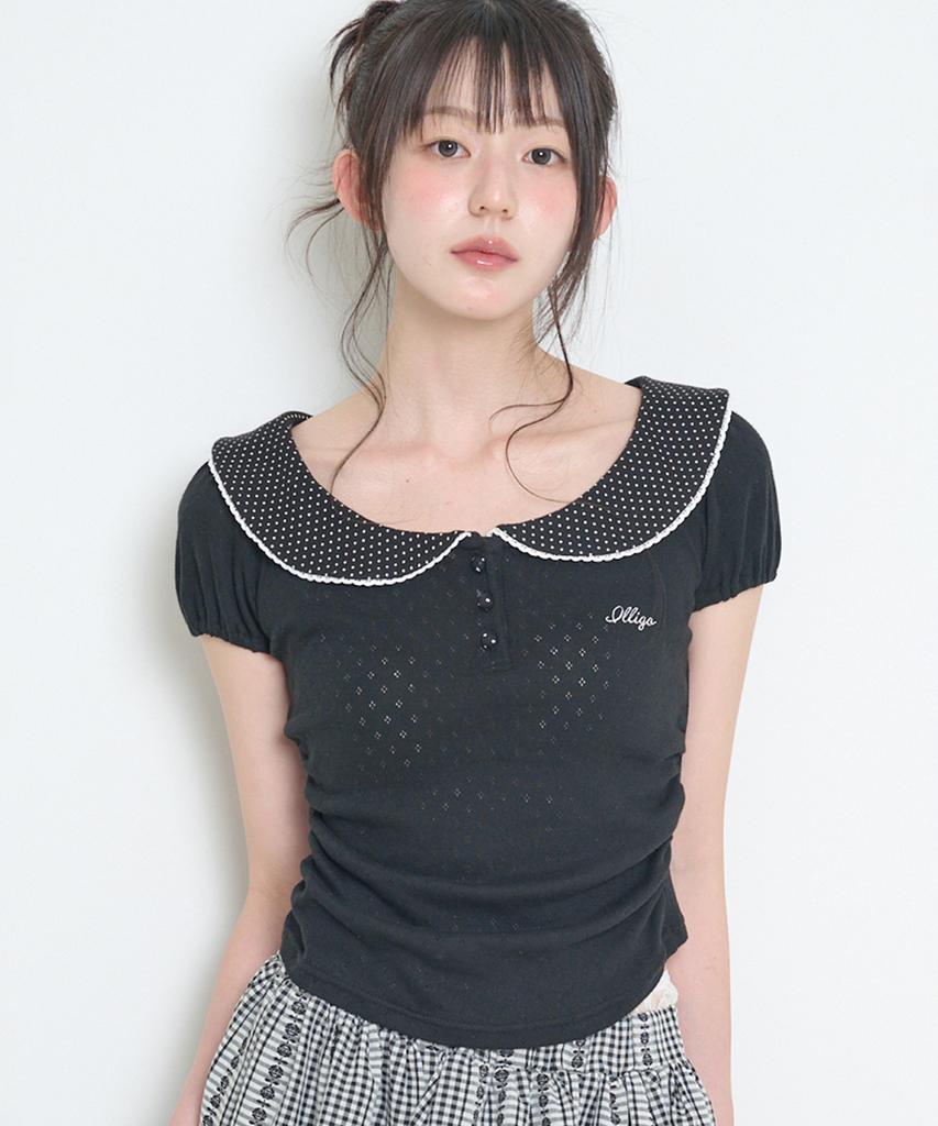 ILLIGO Petit Puff Collar Tee Black