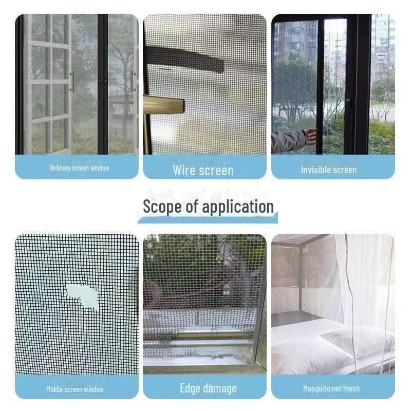 Waterproof Mosquito Screen Repair Tape & Velcro Stickers for Windows and Doors