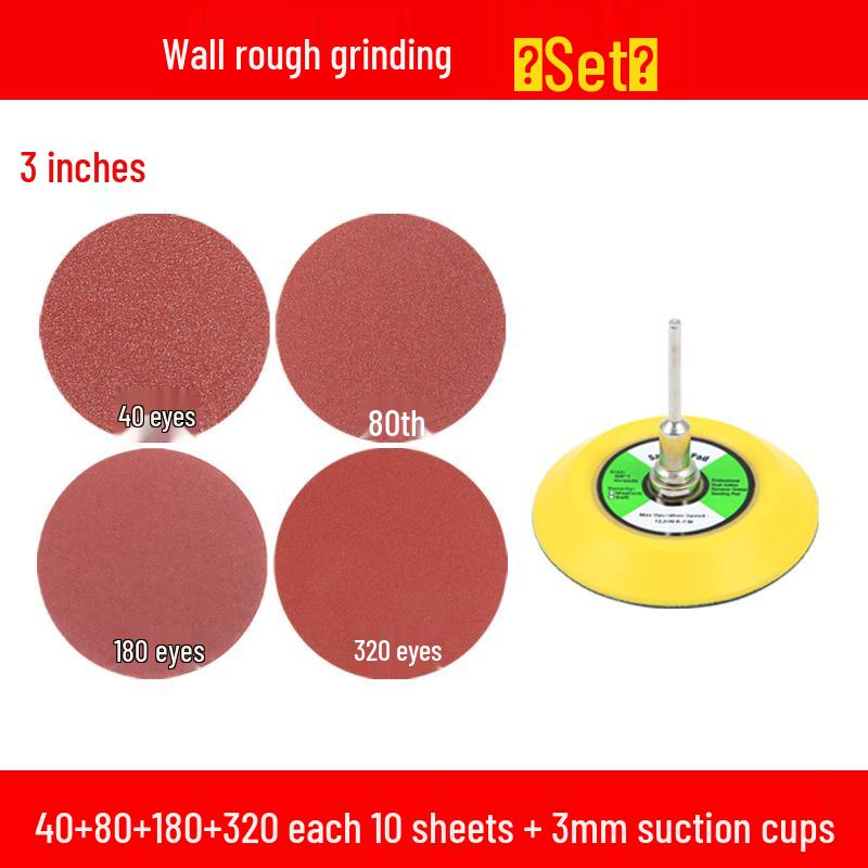 Round Self-Adhesive Sanding Discs Set: 1-4 Inch Polishing Pads for Glass Grinding