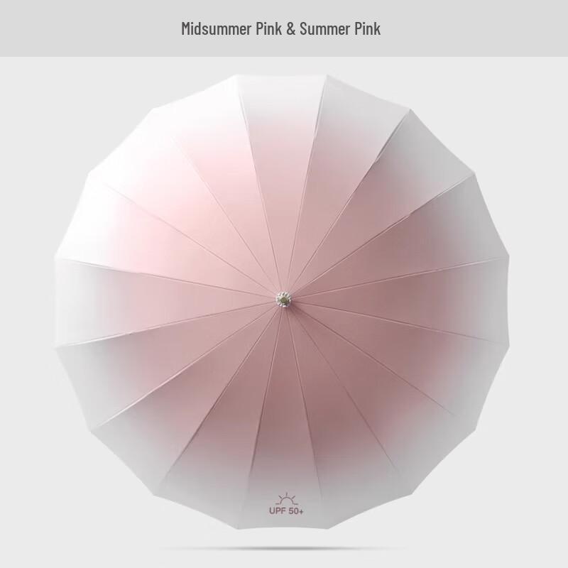 MAYDU 16-Rib Windproof UV Protection Long Handle Umbrella