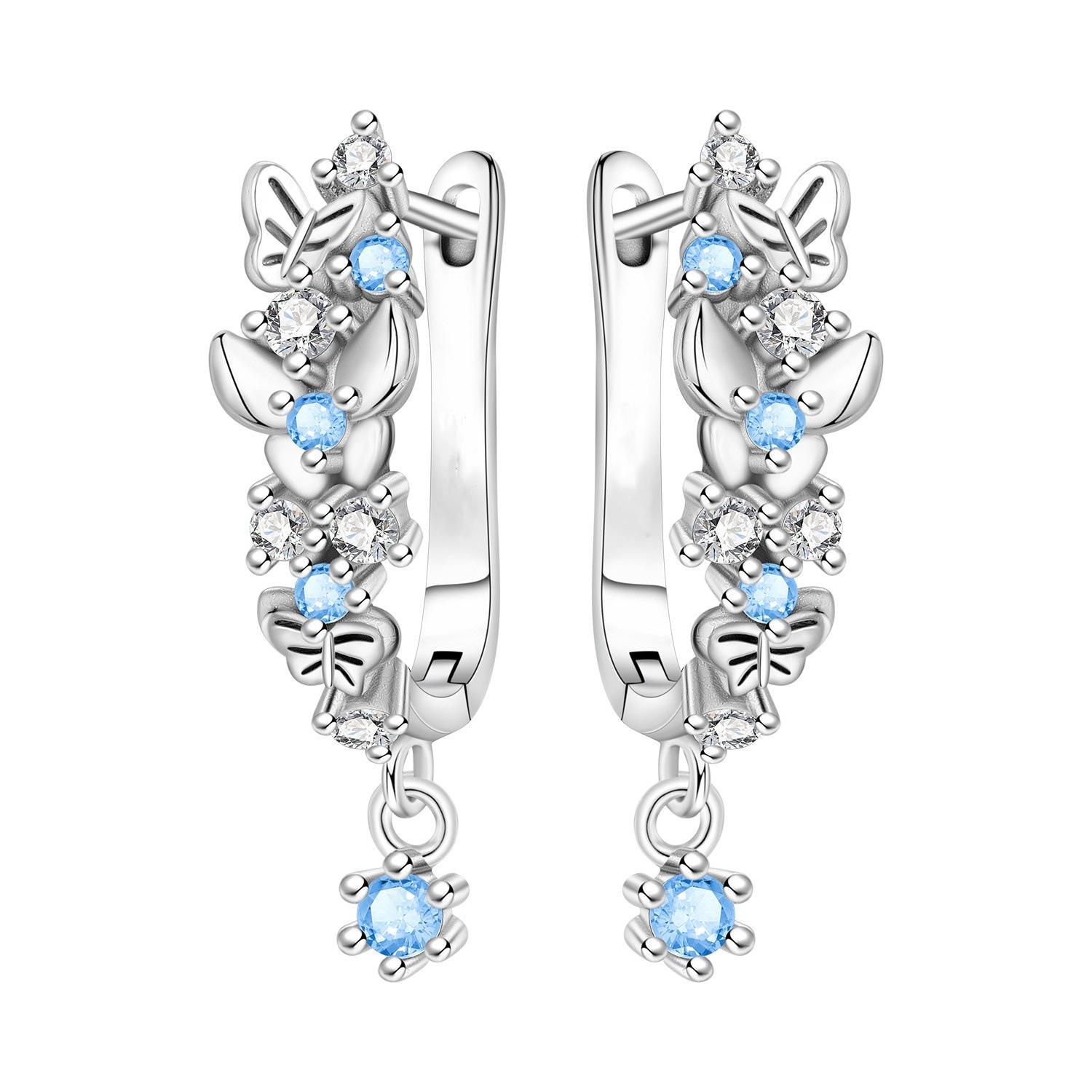 In Stock Insect Earrings, Bee Butterfly Dragonfly  Hoop Earrings, Blue Pink Luxury High-End Women Hoop Earrings