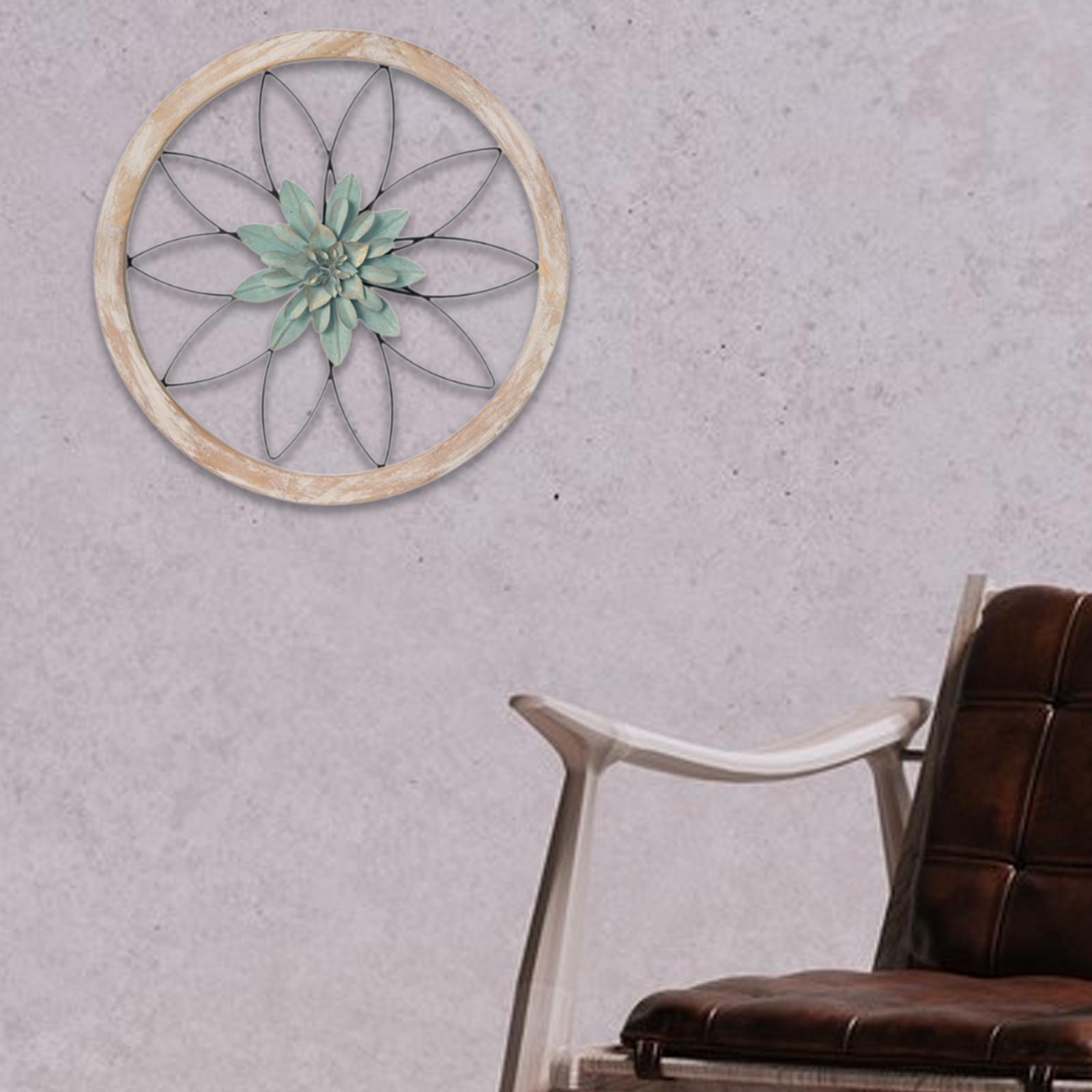 Flower Metal Wall Art Decor Wall Sculpture Iron Art Decor Wall Decoration for Hallway Dining Room Corridor Kitchen Bedroom