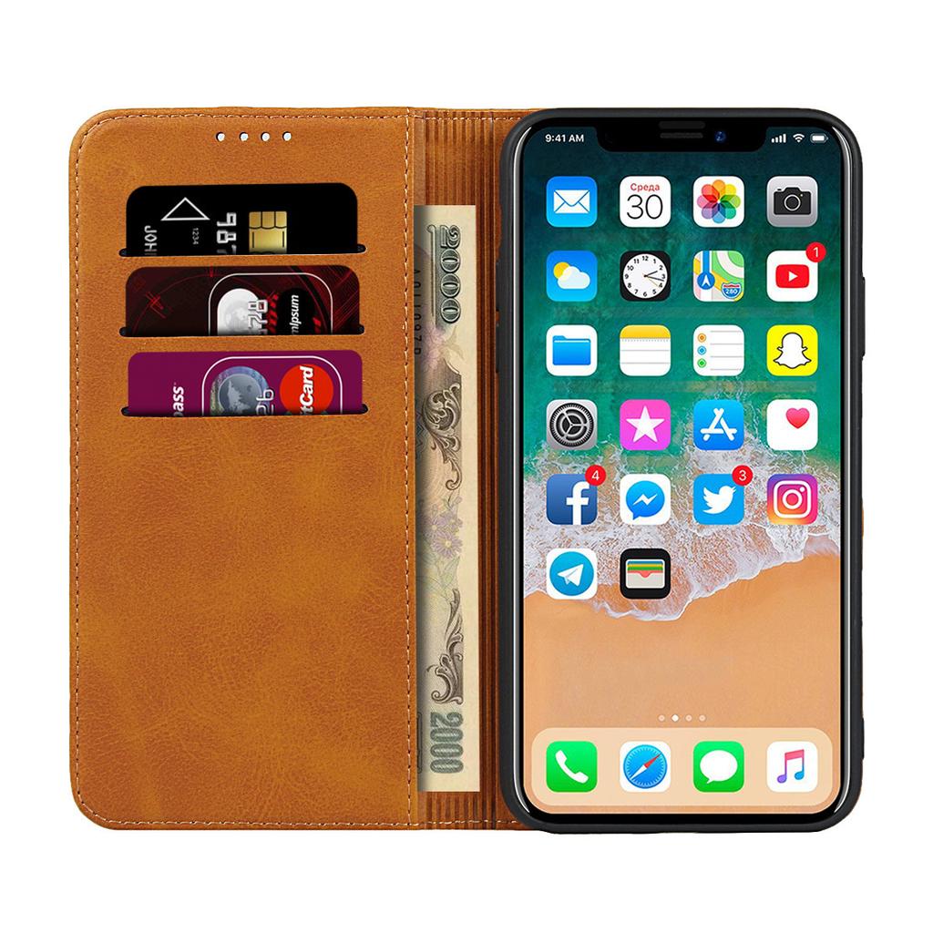 Applicable To iPhone11Pro MAX Mobile Phone Case New Apple 11 Calf Pattern Leather Case Apple X Flip Case