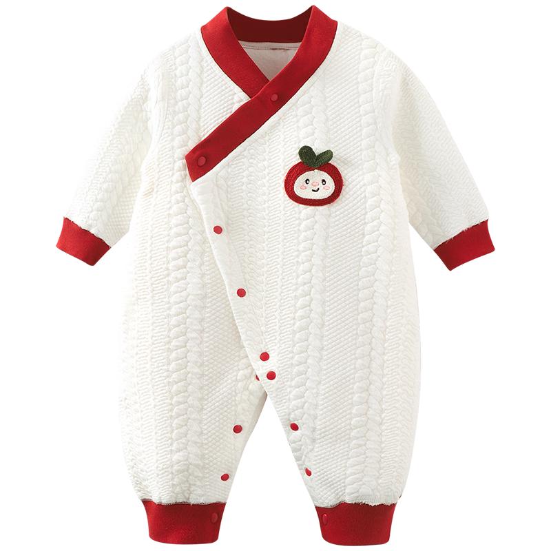Youqi Baby Cotton Twist-Knit Warm Romper