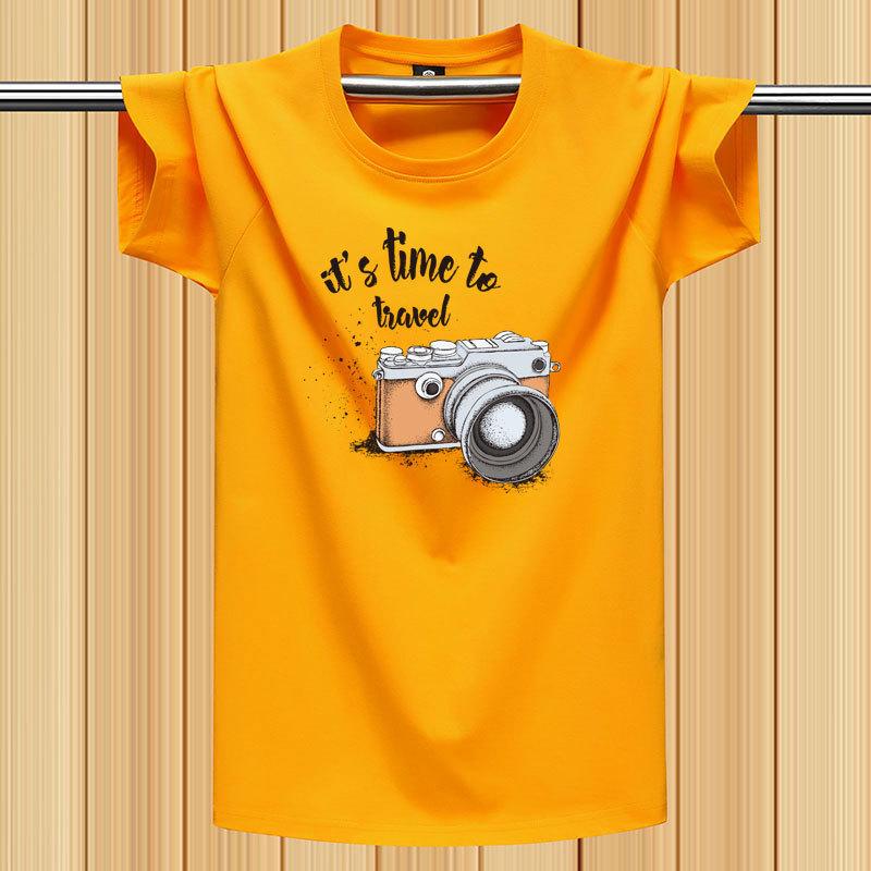 

Летняя модная мужская футболка с коротким рукавом - свободный крой для молодежи и студентов 2XL