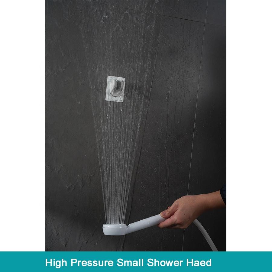 Factory School Bathroom Cheap White ABS Detachable High Pressure Small Handheld Shower Haed with Removable Panel