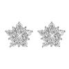 Elegant Snowflake Flower Stud Earrings for Women