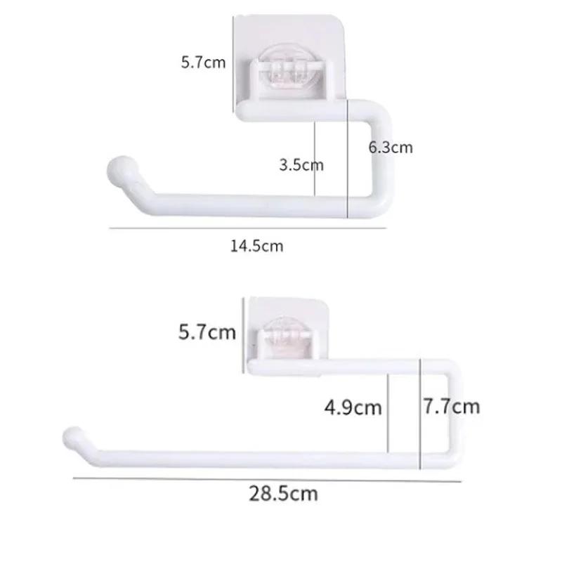 Kitchen Tissue Holder Hanging Toilet Roll Paper Holder Kitchen Paper Towel Rack Bathroom Cabinet Door Hook Holder Organizer