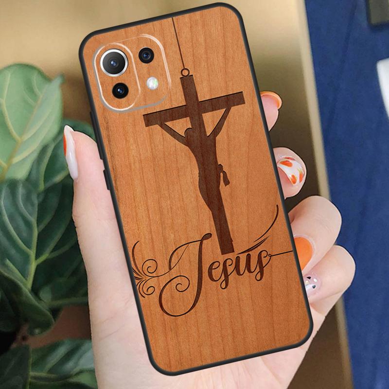Buddha Jesus Guadalupe Wood Case For Xiaomi 17 Pro Max 14 15 Ultra 13T 14T 15T Pro POCO F8 F7 F5 F6 X5 X6 X7 Pro Coque