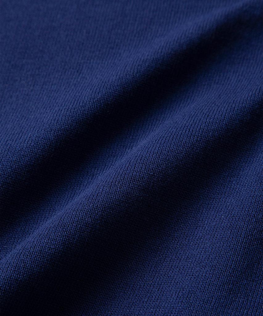 AMFEAST Essential Polo Half Knit Navy