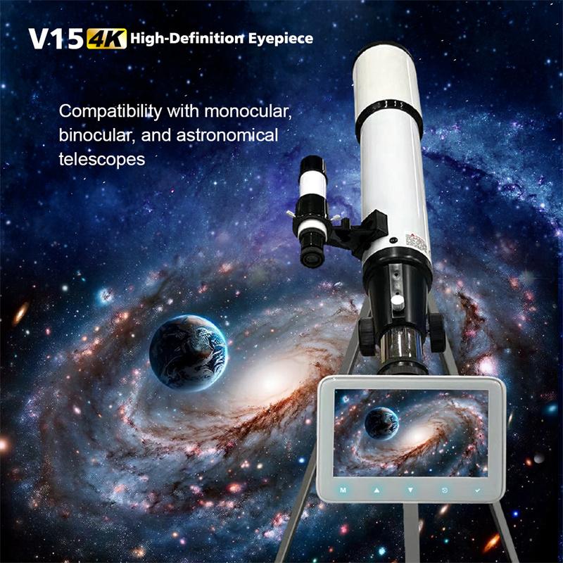 Telescope Electronic Eyepiece 5-Inch Screen 5X Digital Zoom Electronic Eyepiece Recorder For Bird-Watching Lunar Astronomy