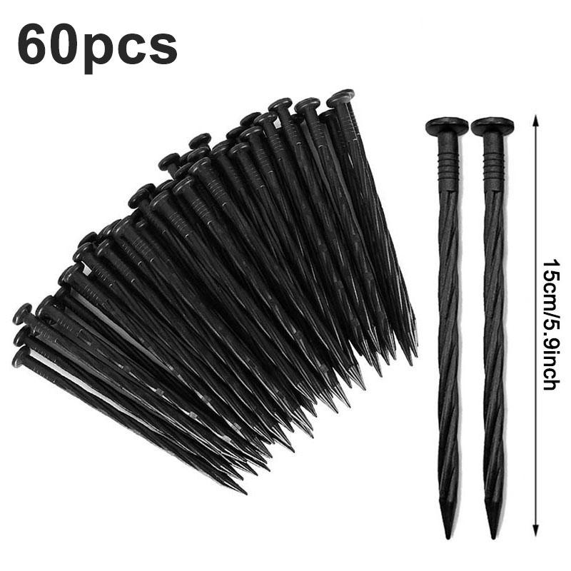 60 шт. 5,9 дюйма Колышки для бордюра Садовый бордюр Газон Ландшафтный бордюр Спиральные колышки Шип